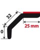 ΔΙΑΚΟΣΜΗΤΙΚΟ SPOILER UNI-SKIRT SK-2 25+32+10mm 250cm