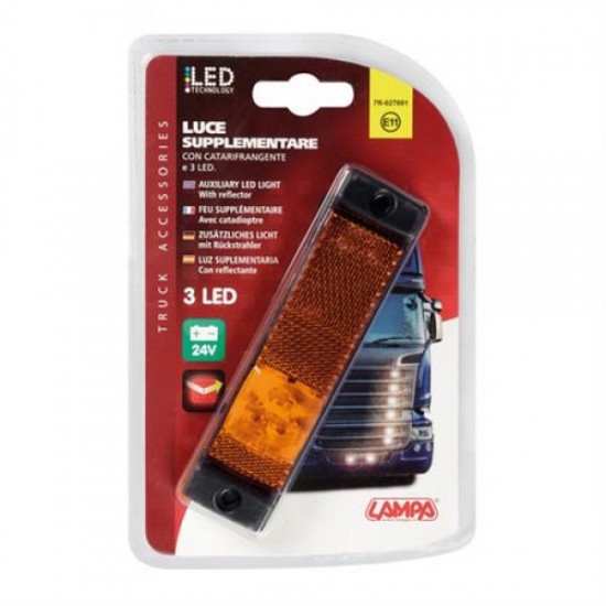 AMC-L9791.6 - ΦΩΣ ΘΕΣΕΩΣ ΦΟΡΤΗΓΟΥ 24V 3LED ΠΟΡΤΟΚΑΛΙ 130x30mm 1ΤΕΜ. ΦΩΣ ΘΕΣΕΩΣ ΦΟΡΤΗΓΟΥ 24V 3LED ΠΟΡΤΟΚΑΛΙ 130x30mm 1ΤΕΜ.