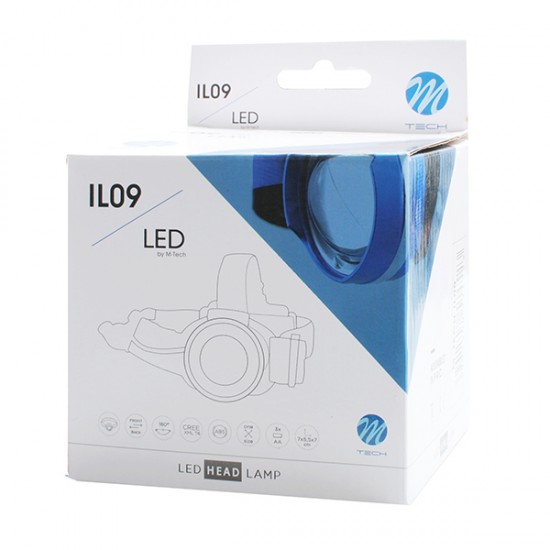 AMC-IL09/MT - ΦΑΚΟΣ ΚΕΦΑΛΗΣ ΕΡΓΑΣΙΑΣ 800lm 1 CREE LED 3 ΛΕΙΤΟΥΡΓΙΩΝ ΜΕ ΛΕΥΚΟ ΦΩΤΙΣΜΟ (60x65x75mm) M-TECH ΦΑΚΟΣ ΚΕΦΑΛΗΣ ΕΡΓΑΣΙΑΣ 800lm 1 CREE LED 3 ΛΕΙΤΟΥΡΓΙΩΝ ΜΕ ΛΕΥΚΟ ΦΩΤΙΣΜΟ (60x65x75mm) M-TECH