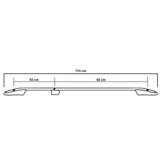 ΜΠΑΡΕΣ ΟΡΟΦΗΣ ΓΙΑ FIAT DOBLO 2010-2022 / OPEL COMBO 2010+-2018 ΠΑΡΑΛΛΗΛΕΣ ΑΛΟΥΜΙΝΙΟΥ L1 ΜΑΥΡΕΣ