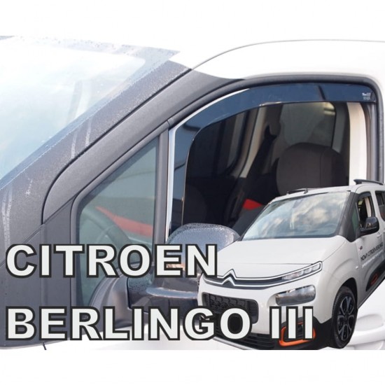 ΑΝΕΜΟΘΡΑΥΣΤΕΣ ΓΙΑ PEUGEOT PARTNER III 2D / PEUGEOT RIFTER 4D/5D / CITROEN BERLINGO III 4D/5D / OPEL COMBO E 4D/5D LOV 2018+/TOYOTA PROACE CITY 2018+ ΖΕΥΓΑΡΙ ΑΠΟ ΕΥΚΑΜΠΤΟ ΦΙΜΕ ΠΛΑΣΤΙΚΟ HEKO - 2 ΤΕΜ.