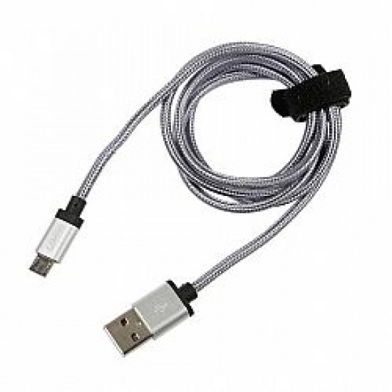 AMC-L3888.6/T - ΚΑΛΩΔΙΟ ΦΟΡΤΙΣΗΣ ΚΑΙ ΣΥΓΧΡΟΝΙΣΜΟΥ MICRO USB SUPER RESISTANT 100cm SILVER LINE ΚΑΛΩΔΙΟ ΦΟΡΤΙΣΗΣ ΚΑΙ ΣΥΓΧΡΟΝΙΣΜΟΥ MICRO USB SUPER RESISTANT 100cm SILVER LINE