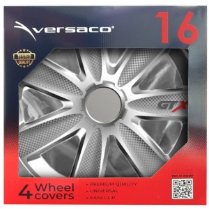 ΤΑΣΙΑ 16" VERSACO GTX SILVER CARBON - ΣΕΤ 4 ΤΕΜ. ΣΕ ΚΟΥΤΙ