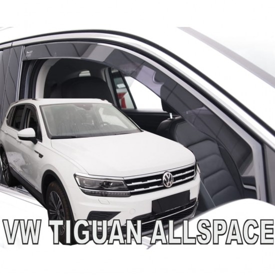 ΑΝΕΜΟΘΡΑΥΣΤΕΣ ΓΙΑ VW TIGUAN II 5D 2015+ / TIGUAN ALLSPACE II 5D 2017+ ΖΕΥΓΑΡΙ ΑΠΟ ΕΥΚΑΜΠΤΟ ΦΙΜΕ ΠΛΑΣΤΙΚΟ HEKO - 2 ΤΕΜ.