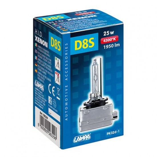 AMC-L5832.9 - D8S 25W 12/24V 4.300K 1ΤΕΜ. ΣΕ ΚΟΥΤΙ D8S 25W 12/24V 4.300K 1ΤΕΜ. ΣΕ ΚΟΥΤΙ