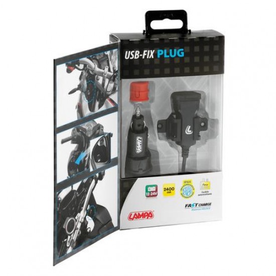 AMC-L3883.3/T - ΦΟΡΤΙΣΤΗΣ USB ΜΕ ΦΙΣ ΑΝΑΠΤΗΡΑ ΚΑΙ ΚΑΛΩΔΙΟ 150cm 12/24V 2,4A ΑΔΙΑΒΡΟΧΟΣ ΦΟΡΤΙΣΤΗΣ USB ΜΕ ΦΙΣ ΑΝΑΠΤΗΡΑ ΚΑΙ ΚΑΛΩΔΙΟ 150cm 12/24V 2,4A ΑΔΙΑΒΡΟΧΟΣ