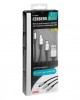 AMC-L3884.7/T - ΚΑΛΩΔΙΟ USB ΦΟΡΤΙΣΗΣ CERBERO 100 cm (3 ΑΝΤΑΠΤΟΡΕΣ TYPE C/APPLE/MICRO USB - 8 PIN) SILVER LINE ΚΑΛΩΔΙΟ USB ΦΟΡΤΙΣΗΣ CERBERO 100 cm (3 ΑΝΤΑΠΤΟΡΕΣ TYPE C/APPLE/MICRO USB - 8 PIN) SILVER LINE