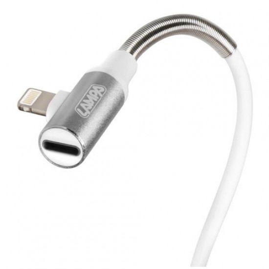 AMC-L3885.0/T - ΚΑΛΩΔΙΟ USB ΦΟΡΤΙΣΗΣ ΚΑΙ ΑΝΤΑΠΤΟΡΑΣ ΑΚΟΥΣΤΙΚΩΝ APPLE (8 PIN) 90 ΜΟΙΡΩΝ IRON SILVER LINE (200 cm) ΚΑΛΩΔΙΟ USB ΦΟΡΤΙΣΗΣ ΚΑΙ ΑΝΤΑΠΤΟΡΑΣ ΑΚΟΥΣΤΙΚΩΝ APPLE (8 PIN) 90 ΜΟΙΡΩΝ IRON SILVER LINE (200 cm)