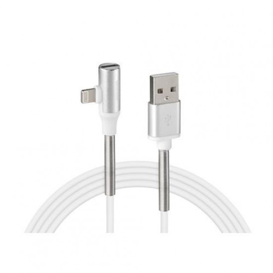 AMC-L3885.0/T - ΚΑΛΩΔΙΟ USB ΦΟΡΤΙΣΗΣ ΚΑΙ ΑΝΤΑΠΤΟΡΑΣ ΑΚΟΥΣΤΙΚΩΝ APPLE (8 PIN) 90 ΜΟΙΡΩΝ IRON SILVER LINE (200 cm) ΚΑΛΩΔΙΟ USB ΦΟΡΤΙΣΗΣ ΚΑΙ ΑΝΤΑΠΤΟΡΑΣ ΑΚΟΥΣΤΙΚΩΝ APPLE (8 PIN) 90 ΜΟΙΡΩΝ IRON SILVER LINE (200 cm)