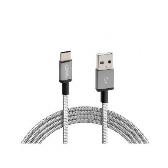 AMC-L3885.7/T - ΚΑΛΩΔΙΟ USB ΦΟΡΤΙΣΗΣ ΚΑΙ ΣΥΓΧΡΟΝΙΣΜΟΥ IRON SILVER LINE - TYPE C (100 cm) ΚΑΛΩΔΙΟ USB ΦΟΡΤΙΣΗΣ ΚΑΙ ΣΥΓΧΡΟΝΙΣΜΟΥ IRON SILVER LINE - TYPE C (100 cm)