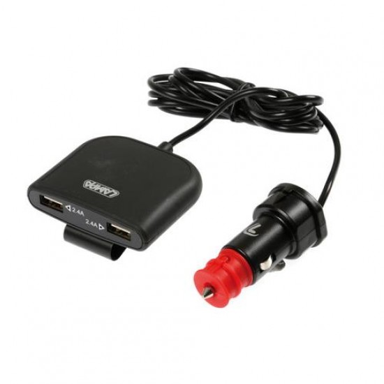 AMC-L3888.3/T - ΦΟΡΤΙΣΤΗΣ ΑΝΤΑΠΤΟΡΑΣ ΑΝΑΠΤΗΡΑ 4USB 12/24V ΜΕ ΚΑΛΩΔΙΟ 180cm 7800mA FAST CHARGE EXTENDER ΦΟΡΤΙΣΤΗΣ ΑΝΤΑΠΤΟΡΑΣ ΑΝΑΠΤΗΡΑ 4USB 12/24V ΜΕ ΚΑΛΩΔΙΟ 180cm 7800mA FAST CHARGE EXTENDER