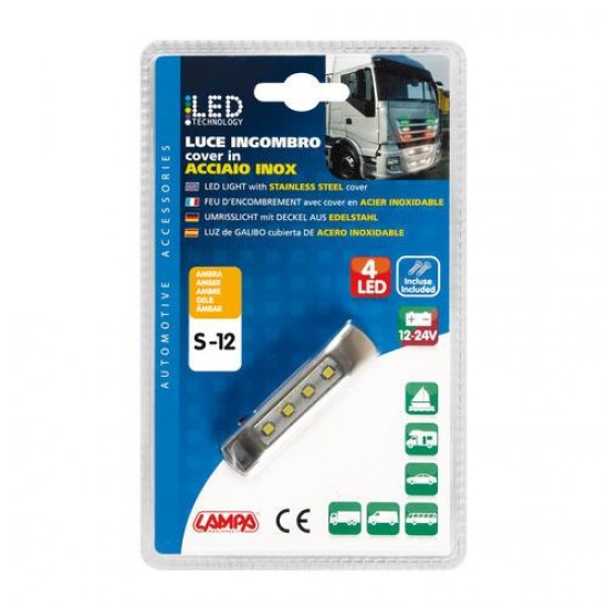 AMC-L4149.2 - ΦΩΣ ΟΓΚΟΥ ΦΟΡΤΗΓΟΥ 4LED ΠΟΡΤΟΚΑΛΙ 12/24V 70x16x11mm ΑΔΙΑΒΡΟΧΟ 1ΤΕΜ. ΦΩΣ ΟΓΚΟΥ ΦΟΡΤΗΓΟΥ 4LED ΠΟΡΤΟΚΑΛΙ 12/24V 70x16x11mm ΑΔΙΑΒΡΟΧΟ 1ΤΕΜ.