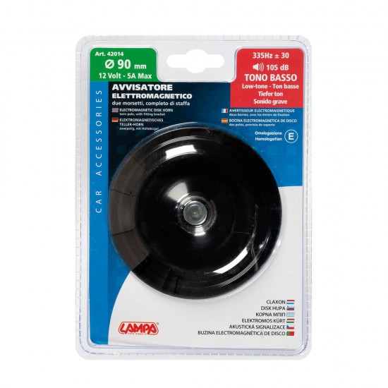 AMC-L4201.4 - ΚΟΡΝΑ 12V 5A/335Hz/105dB 90mm (ΑΠΛΟ ΜΠΙΠ) ΚΟΡΝΑ 12V 5A/335Hz/105dB 90mm (ΑΠΛΟ ΜΠΙΠ)