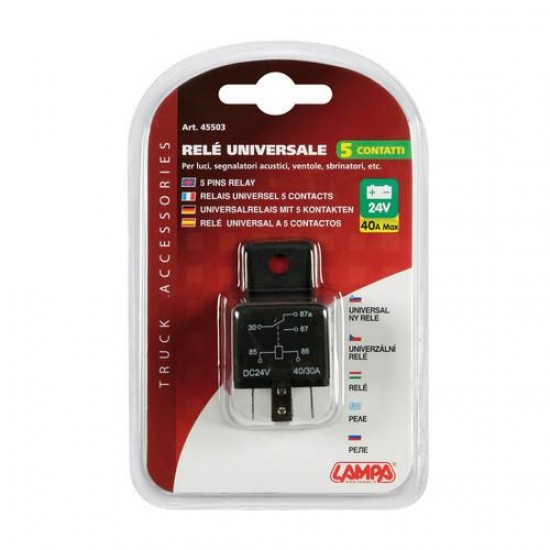 AMC-L4550.3 - Ρελέ Φορτηγού 24V 40Α 5 επαφών Ρελέ Φορτηγού 24V 40Α 5 επαφών