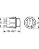 ΔΙΑΚΟΠΤΗΣ 4 ΘΕΣΕΩΝ 12/24V 10A ΣΤΡΟΓΓΥΛΟΣ 23mm