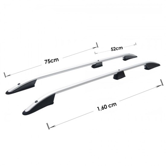 ΜΠΑΡΕΣ ΟΡΟΦΗΣ ΓΙΑ PEUGEOT 3008 2013-2016 ΠΑΡΑΛΛΗΛΕΣ ΑΛΟΥΜΙΝΙΟΥ ΑΣΗΜΙ