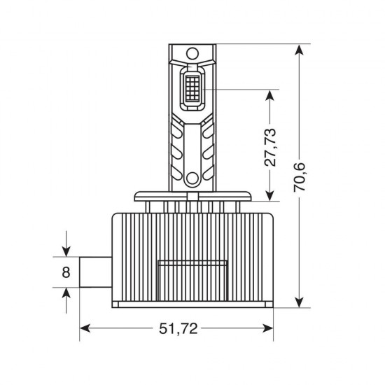 AMC-L5855.5 - D8S 12/24V 35W 6.000K 8000lm LED SEOUL CSP-3570chips CAN BUS PLUG & PLAY LAMPA - 2ΤΕΜ. D8S 12/24V 35W 6.000K 8000lm LED SEOUL CSP-3570chips CAN BUS PLUG & PLAY LAMPA - 2ΤΕΜ.