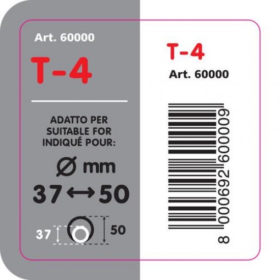 AMC-L6000.0 - ΑΚΡΟ ΕΞΑΤΜΙΣΗΣ T4 37-50mm ΚΟΦΤΟ ΑΚΡΟ ΕΞΑΤΜΙΣΗΣ T4 37-50mm ΚΟΦΤΟ