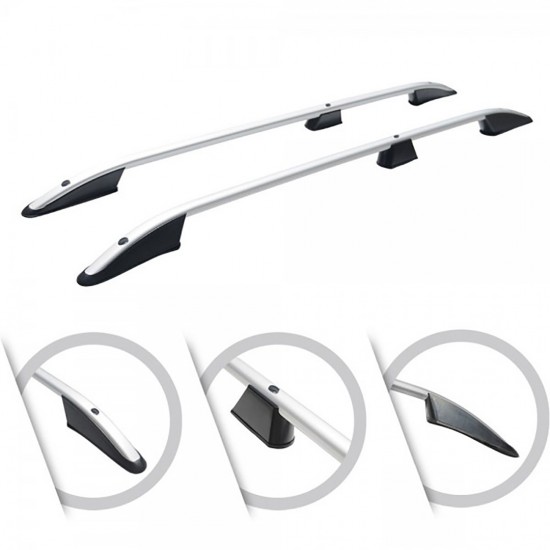 ΜΠΑΡΕΣ ΟΡΟΦΗΣ ΓΙΑ MERCEDES CITAN ELEGANCE W415 2013+ ΚΟΝΤΟ / RENAULT KANGOO 2008-2021 ΠΑΡΑΛΛΗΛΕΣ ΑΛΟΥΜΙΝΙΟΥ ΑΣΗΜΙ