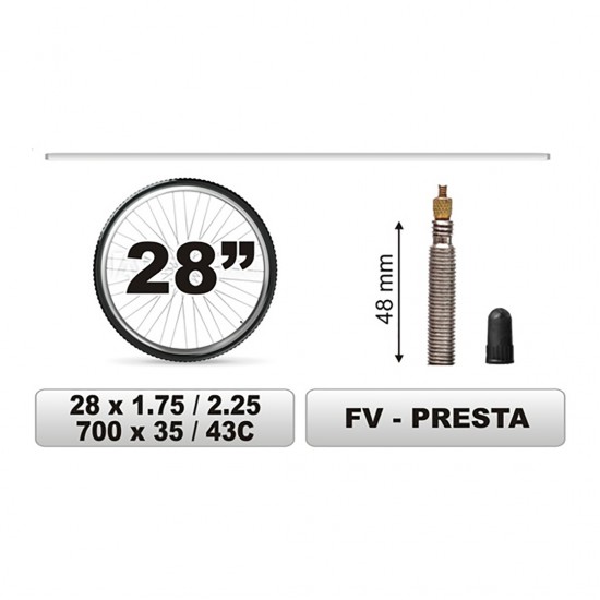 AMC-68383-CC - ΣΑΜΠΡΕΛΑ ΠΟΔΗΛΑΤΟΥ 28x1.75/2,25 ΜΕΓΑΛΗ ΒΑΛΒΙΔΑ 48mm CAR COMMERCE - 1 ΤΕΜ. ΣΑΜΠΡΕΛΑ ΠΟΔΗΛΑΤΟΥ 28x1.75/2,25 ΜΕΓΑΛΗ ΒΑΛΒΙΔΑ 48mm CAR COMMERCE - 1 ΤΕΜ.