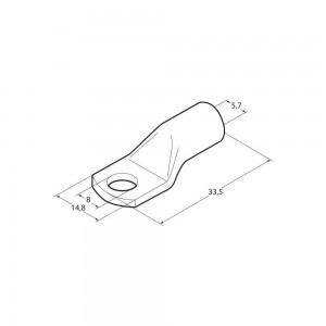 ΑΚΡΟΔΕΚΤΕΣ ΚΑΛΩΔΙΩΝ ΜΠΑΤΑΡΙΑΣ 16 mm²  ΜΕ ΤΡΥΠΑ 8mm 5ΤΕΜ