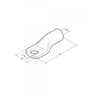 ΑΚΡΟΔΕΚΤΕΣ ΚΑΛΩΔΙΩΝ ΜΠΑΤΑΡΙΑΣ 50mm²  ΜΕ ΤΡΥΠΑ 8mm 5ΤΕΜ