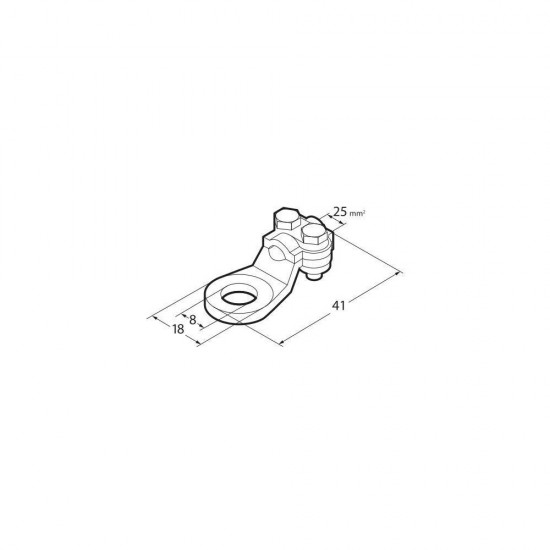 AMC-L6992.5 - ΑΚΡΟΔΕΚΤΕΣ ΚΑΛΩΔΙΩΝ ΜΠΑΤΑΡΙΑΣ 25mm² ΜΕ ΤΡΥΠΑ 8mm ΜΕ ΠΛΑΚΑ ΣΥΣΦΙΞΗΣ 2ΤΕΜ ΑΚΡΟΔΕΚΤΕΣ ΚΑΛΩΔΙΩΝ ΜΠΑΤΑΡΙΑΣ 25mm² ΜΕ ΤΡΥΠΑ 8mm ΜΕ ΠΛΑΚΑ ΣΥΣΦΙΞΗΣ 2ΤΕΜ