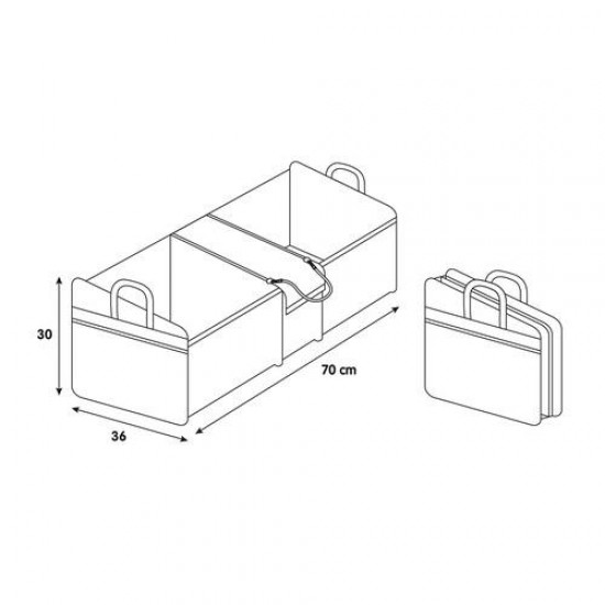 AMC-L6996.3 - ORGANIZER ΠΟΡΤ ΜΠΑΓΚΑΖ DELUXE (XL) 70 Χ 36 cm ORGANIZER ΠΟΡΤ ΜΠΑΓΚΑΖ DELUXE (XL) 70 Χ 36 cm