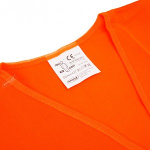 Amio - Ανακλαστικό Γιλέκο Ασφαλείας XL Φθορίζον Πορτοκαλί Πολυεστερικό με Ανακλαστικές Ταινίες και Πιστοποίηση EN ISO για Μέγιστη Ορατότητα - 1 Τεμ. (01735/AM)