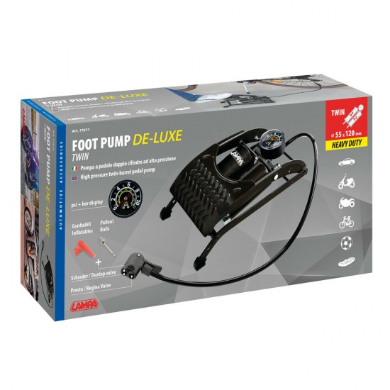 AMC-7161.1-LB-LM - ΤΡΟΜΠΑ ΑΕΡΑ ΠΟΔΙΟΥ DE-LUXE HIGH QUALITY ΔΙΠΛΗ (2 ΚΥΛΙΝΔΡΟΙ) ΤΡΟΜΠΑ ΑΕΡΑ ΠΟΔΙΟΥ DE-LUXE HIGH QUALITY ΔΙΠΛΗ (2 ΚΥΛΙΝΔΡΟΙ)