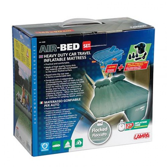 AMC-L7238.6 - ΣΤΡΩΜΑ ΑΕΡΑ ΦΟΥΣΚΩΤΟ AIR-BED 12V 145x90x45cm ΓΚΡΙ ΣΤΡΩΜΑ ΑΕΡΑ ΦΟΥΣΚΩΤΟ AIR-BED 12V 145x90x45cm ΓΚΡΙ
