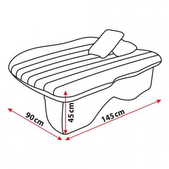AMC-L7238.6 - ΣΤΡΩΜΑ ΑΕΡΑ ΦΟΥΣΚΩΤΟ AIR-BED 12V 145x90x45cm ΓΚΡΙ ΣΤΡΩΜΑ ΑΕΡΑ ΦΟΥΣΚΩΤΟ AIR-BED 12V 145x90x45cm ΓΚΡΙ