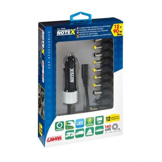 AMC-L7453.2 - ΦΟΡΤΙΣΤΗΣ ΑΝΑΠΤΗΡΑ ΓΙΑ LAPTOP ΜΕ 12 ΑΝΤΑΠΤΟΡΕΣ 12V 90W ΦΟΡΤΙΣΤΗΣ ΑΝΑΠΤΗΡΑ ΓΙΑ LAPTOP ΜΕ 12 ΑΝΤΑΠΤΟΡΕΣ 12V 90W