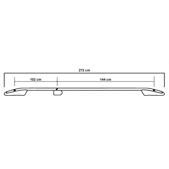 ΜΠΑΡΕΣ ΟΡΟΦΗΣ ΓΙΑ VW T5 TRANSPORTER 2003-2015 (L2) ΠΑΡΑΛΛΗΛΕΣ ΑΛΟΥΜΙΝΙΟΥ 2ΤΕΜ ΜΑΥΡΕΣ
