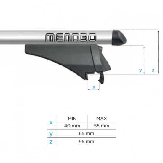 AMC-8490/MB - ΜΠΑΡΕΣ ΟΡΟΦΗΣ ΑΛΟΥΜΙΝΙΟΥ TIGER SILVER 118,5 cm ΣΕ ΑΣΗΜΙ ΧΡΩΜΑ ΓΙΑ ΟΡΟΦΗ ΜΕ FLUSH ΚΑΙ RAISED RAILS MENABO - 2 ΤΕΜ. ΜΠΑΡΕΣ ΟΡΟΦΗΣ ΑΛΟΥΜΙΝΙΟΥ TIGER SILVER 118,5 cm ΣΕ ΑΣΗΜΙ ΧΡΩΜΑ ΓΙΑ ΟΡΟΦΗ ΜΕ FLUSH ΚΑΙ RAISED RAILS MENABO - 2 ΤΕΜ.