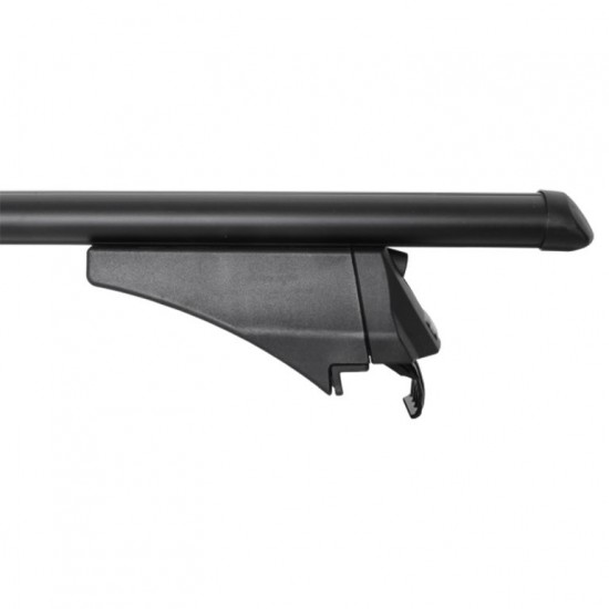 MENABO - Μπάρες Οροφής Αλουμινίου Tiger Black 118.5 Cm Σε Μαύρο Χρώμα Για Skoda Kamiq (Nw) 12/2019 > 02/2024 5πορτο / SUV Με Flush Ή Raised Rails - 2 Τεμ. (8590/MB)