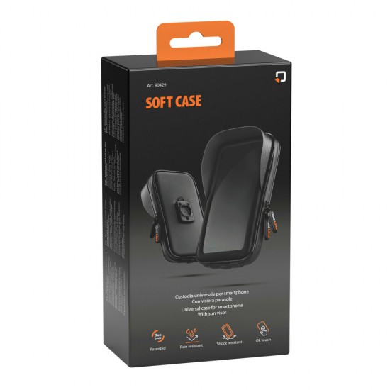 Θήκη Κινητού Soft Case με Αλεξήλιο της σειράς Optiline Universal Εφαρμογής για κινητά με μέγιστες διαστάσεις 85 x 170 mm, συμβατή με Βάσεις Στήριξης Κινητού Optiline για Μηχανή με σύστημα Duolock