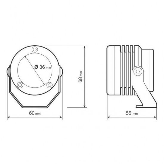 AMC-9053.4-LM - ΠΡΟΒΟΛΕΙΣ ΣΤΡΟΓΓΥΛΟΙ ΜΕ ΒΑΣΗ O-LUX 1LED SMD 6000K 1800LM 12V 18W ΚΑΡΦΙ 36Δχ68Υχ55Β mm ΜΠΛΕ 2 ΤΕΜ ΠΡΟΒΟΛΕΙΣ ΣΤΡΟΓΓΥΛΟΙ ΜΕ ΒΑΣΗ O-LUX 1LED SMD 6000K 1800LM 12V 18W ΚΑΡΦΙ 36Δχ68Υχ55Β mm ΜΠΛΕ 2 ΤΕΜ