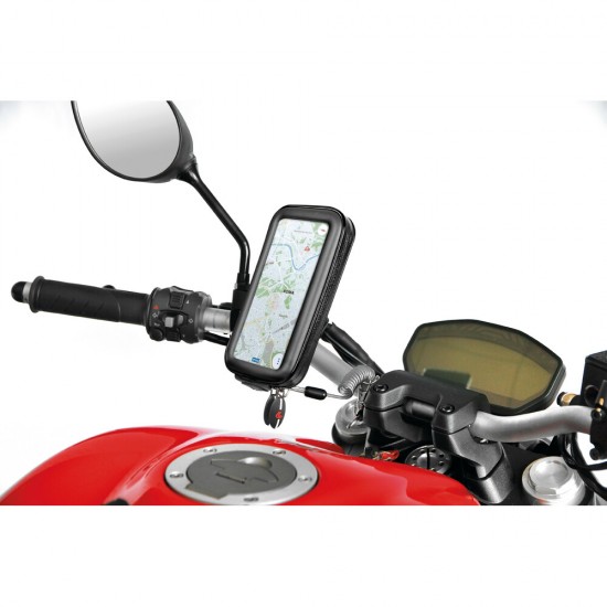 Θήκη Κινητού Sized M της σειράς Optiline Universal Εφαρμογής για κινητά με μέγιστες διαστάσεις 70 x 145 mm, συμβατή με Βάσεις Στήριξης Κινητού Optiline για Μηχανή με σύστημα Duolock