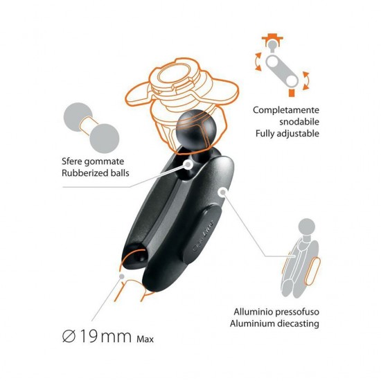 AMC-9056.4-LM - Ρυθμιζόμενος Βραχίονας Προέκτασης Orbit της σειράς Titan Optiline με μήκος 7 cm, συμβατός με Βάσεις Στήριξης Κινητού Optiline ή Βάσεις Στήριξης Κινητού με μπίλια 19 mm Ρυθμιζόμενος Βραχίονας Προέκτασης Orbit της σειράς Titan Optiline με μήκος 7 cm, συμβατός με Βάσεις Στήριξης Κινητού Optiline ή Βάσεις Στήριξης Κινητού με μπίλια 19 mm