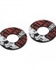 ΧΕΡΟΥΛΙΑ MOTO DONUT OFF-ROAD ΜΑΥΡΑ/ΚΟΚΚΙΝΑ 22MM+25MM 12CM 2ΤΕΜ