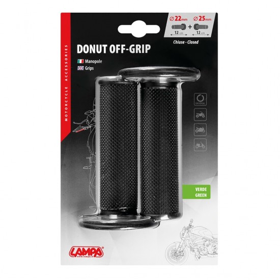 AMC-9057.2-LM - ΧΕΡΟΥΛΙΑ MOTO DONUT OFF-ROAD ΜΑΥΡΑ/ΠΡΑΣΙΝΑ 22MM+25MM 12CM 2ΤΕΜ ΧΕΡΟΥΛΙΑ MOTO DONUT OFF-ROAD ΜΑΥΡΑ/ΠΡΑΣΙΝΑ 22MM+25MM 12CM 2ΤΕΜ