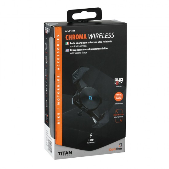 AMC-9158.8-LM - Αερόψυκτη Θήκη Κινητού Chroma Wireless της σειράς Titan Optiline Universal Εφαρμογής για κινητά με διαγώνιο μήκος από 131 mm έως 187 mm, 4 σετ αποστάτες και δυνατότητα ασύρματης φόρτισης Max Power 15W, συμβατή με Βάσεις Στήριξης Κινητού Op Αερόψυκτη Θήκη Κινητού Chroma Wireless της σειράς Titan Optiline Universal Εφαρμογής για κινητά με διαγώνιο μήκος από 131 mm έως 187 mm, 4 σετ αποστάτες και δυνατότητα ασύρματης φόρτισης Max Power 15W, συμβατή με Βάσεις Στήριξης Κινητού Optiline για Μηχαν