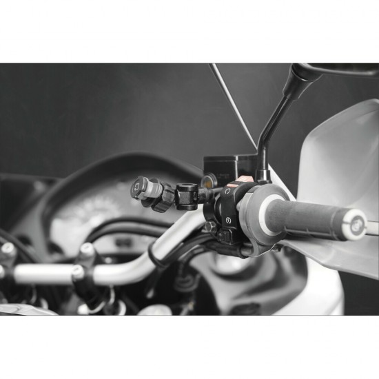 Βιδωτή Βάση Στήριξης Κινητού M6 Pro της σειράς Titan Optiline για τις Βίδες στα Καβαλέτα ή στους Διακόπτες στο Τιμόνι Μηχανής με σπείρωμα M6 και σύστημα Duolock, συμβατή με Θήκες ή Αντάπτορες Κινητού Optiline