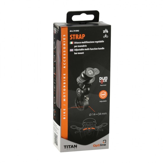 AMC-9159.2-LM - Βάση Στήριξης Κινητού Clamp της σειράς Titan Optiline για Τιμόνι Μηχανής ή Ποδηλάτου με διάμετρο από 14 mm έως 34 mm και σύστημα Duolock, συμβατή με Θήκες ή Αντάπτορες Κινητού Optiline Βάση Στήριξης Κινητού Clamp της σειράς Titan Optiline για Τιμόνι Μηχανής ή Ποδηλάτου με διάμετρο από 14 mm έως 34 mm και σύστημα Duolock, συμβατή με Θήκες ή Αντάπτορες Κινητού Optiline