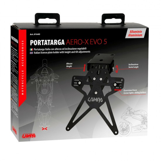 AMC-9164.5-LM - ΒΑΣΗ ΣΤΗΡΙΞΗΣ ΠΙΝΑΚΙΔΑΣ MOTO ΑΛΟΥΜΙΝΙΟΥ AERO-X EVO 5 ΜΑΥΡΗ UNIVERSAL LAMPA - 1 ΤΕΜ ΒΑΣΗ ΣΤΗΡΙΞΗΣ ΠΙΝΑΚΙΔΑΣ MOTO ΑΛΟΥΜΙΝΙΟΥ AERO-X EVO 5 ΜΑΥΡΗ UNIVERSAL LAMPA - 1 ΤΕΜ