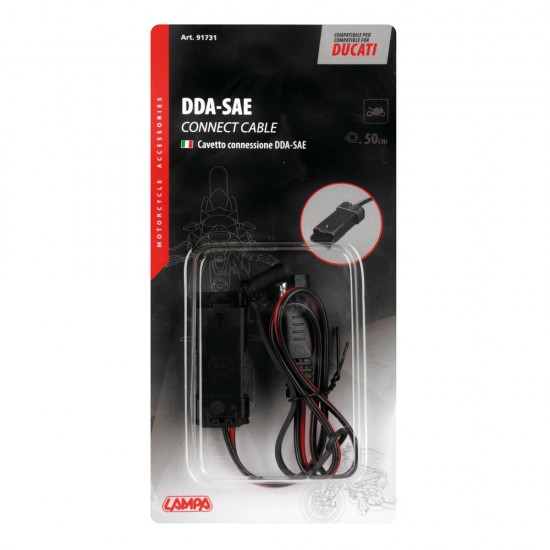 AMC-9173.1-LM - ΦΙΣΑ ΣΥΝΔΕΣΗΣ (ΚΑΛΩΔΙΟ 60CM) ΜΕ ΥΠΟΔΟΧΗ DDA ΓΙΑ ΦΟΡΤΙΣΤΗ ΜΠΑΤΑΡΙΑ SAE LAMPA - 1 ΤΕΜ ΦΙΣΑ ΣΥΝΔΕΣΗΣ (ΚΑΛΩΔΙΟ 60CM) ΜΕ ΥΠΟΔΟΧΗ DDA ΓΙΑ ΦΟΡΤΙΣΤΗ ΜΠΑΤΑΡΙΑ SAE LAMPA - 1 ΤΕΜ