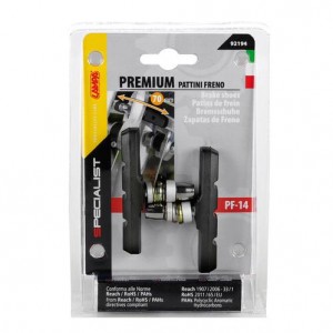 ΤΑΚΑΚΙΑ ΦΡΕΝΩΝ ΠΟΔΗΛΑΤΟΥ (RACING/CITY/MTB BIKE) PREMIUM 70mm PF-14  ΜΑΥΡΟ 2ΤΕΜ.