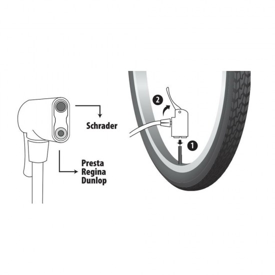 ΤΡΟΜΠΑ ΑΕΡΟΣ ΠΟΔΗΛΑΤΟΥ ΔΑΠΕΔΟΥ/ΧΕΙΡΟΣ AIR-TOP2 H480mm Φ38mm ΣΕ ΜΑΥΡΟ ΧΡΩΜΑ 1ΤΕΜ.
