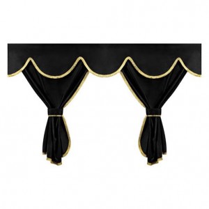 ΣΕΤ ΚΟΥΡΤΙΝΕΣ ΝΤΑΛΙΚΑΣ PRIVILEGE STANDARD ΜΑΥΡΟ 8ΤΕΜ.